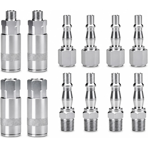 12pc air line connectors - line, 1/4"
